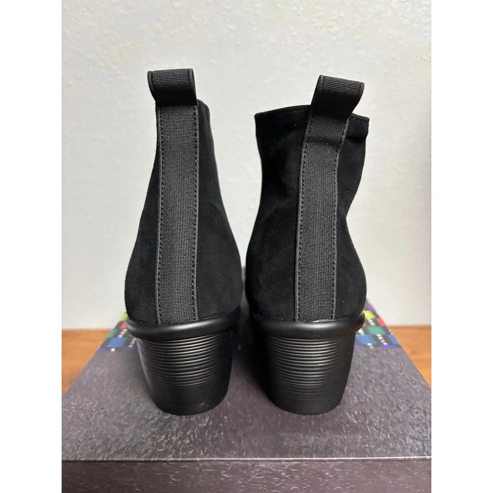 Bernie Mev Giggles Black Ankle Boots Wedge Heel Size 37 US 6-6.5